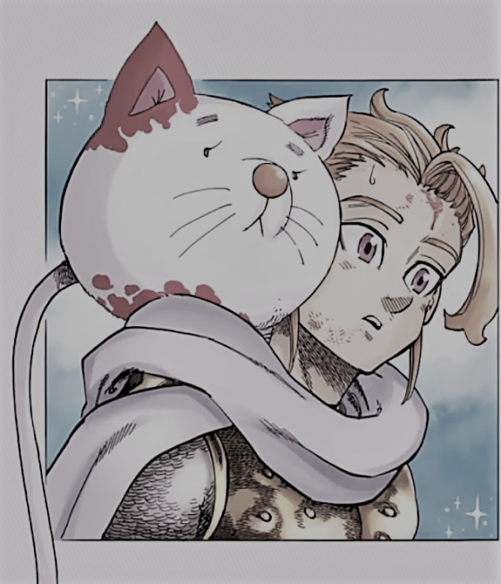 King Arthur mit seiner Katze