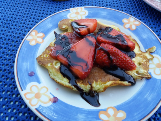 Pancake mit Erdbeeren