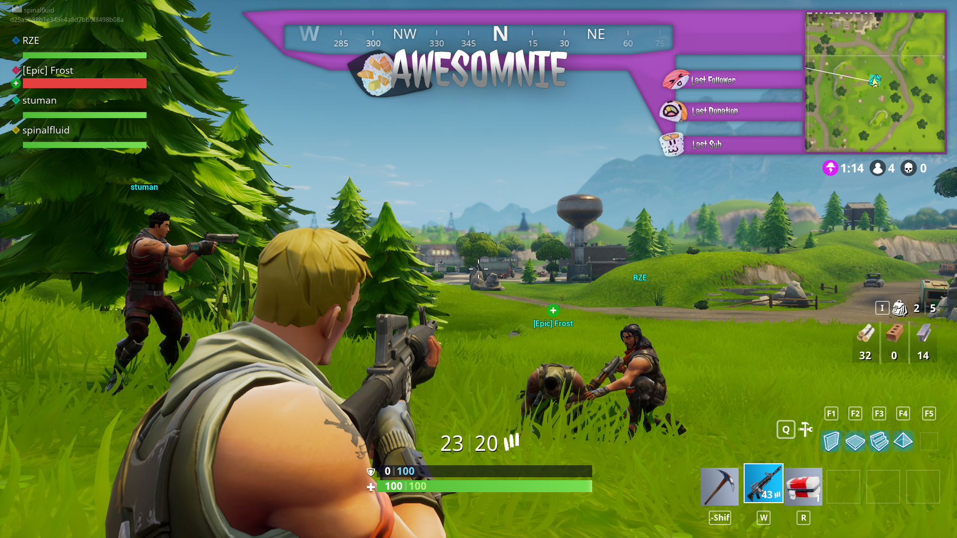 Overlay für Fortnite [Twitch: Awesomnie]