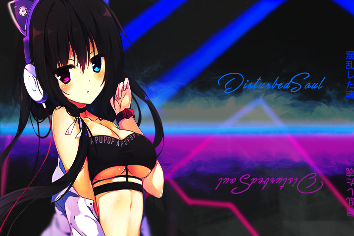 A dance of pink and blue. DisturbedSouls GFX