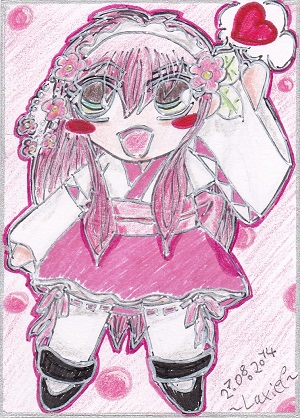 CupCake Commando: Maid Cards Vol. I - Pink WaLoli Maid Sakura (Maid Card I)