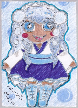 CupCake Commando: Maid Cards Vol. I - Blue WaLoli Maid Yuki (Maid Card IV)