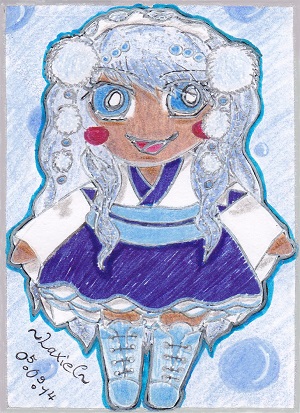 CupCake Commando: Maid Cards Vol. I - Blue WaLoli Maid Yuki (Maid Card IV)