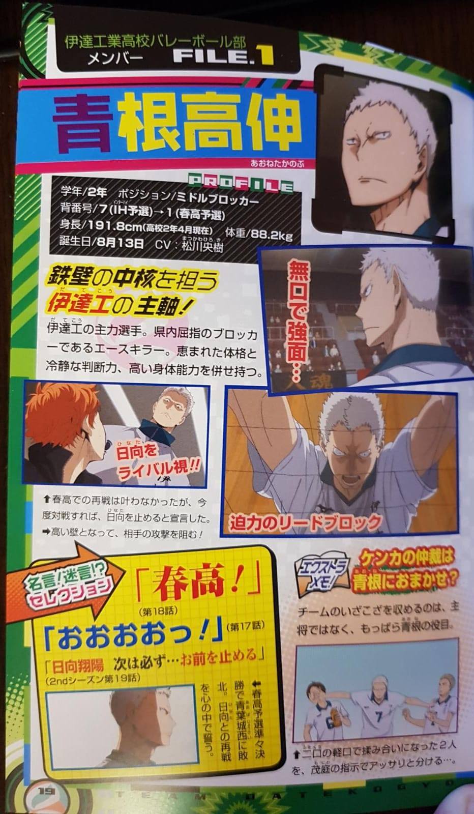 Haikyu!! Team Book Vol. 3 Fukurodani, Shiratorizawa, Dateko