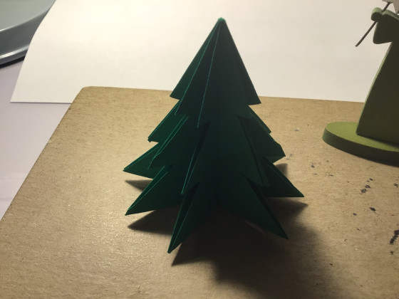 Origami—Weihnachtsbaum
