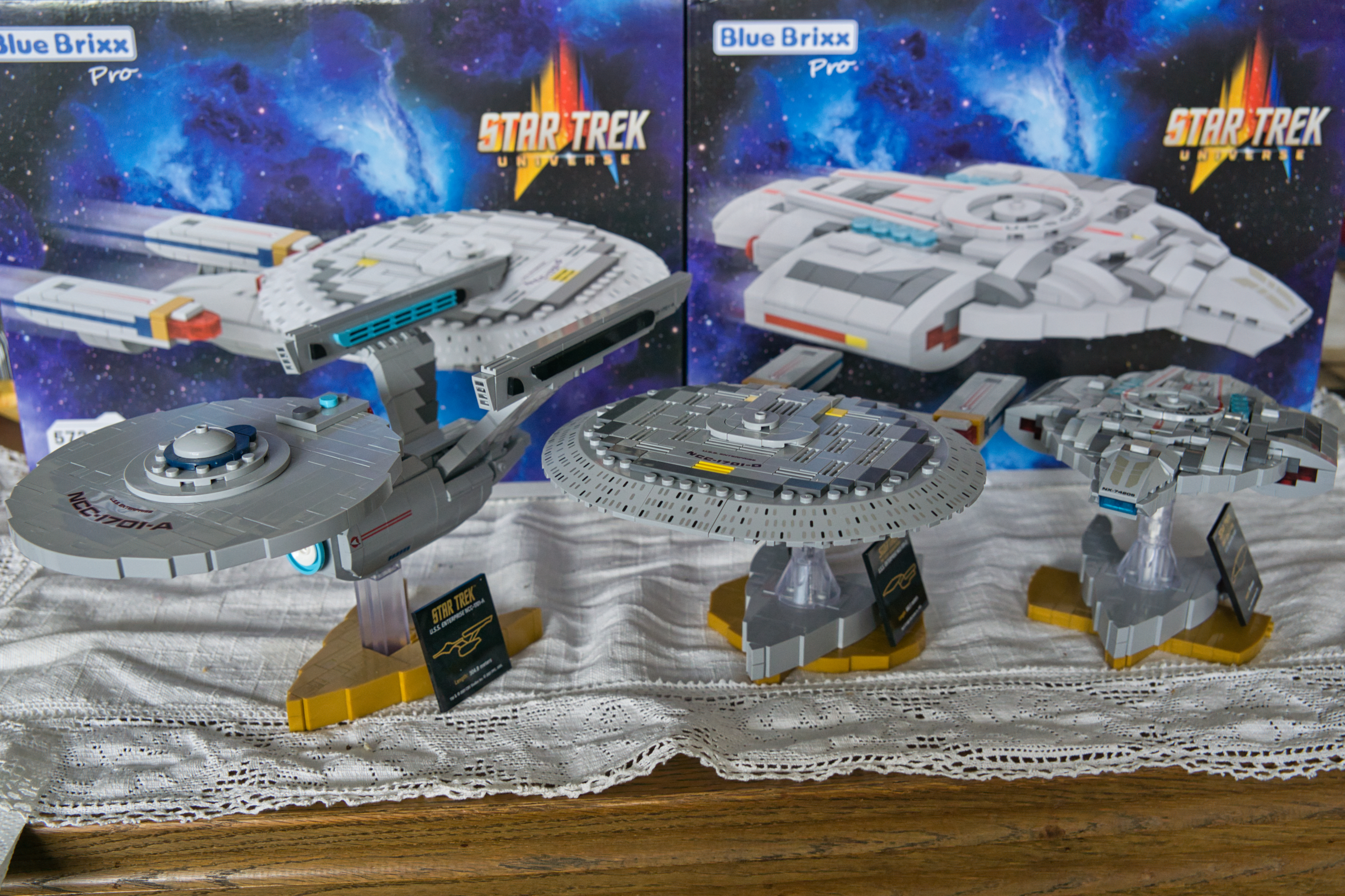 Enterprise A, Enterprise D und Defiant (BlueBrixx)