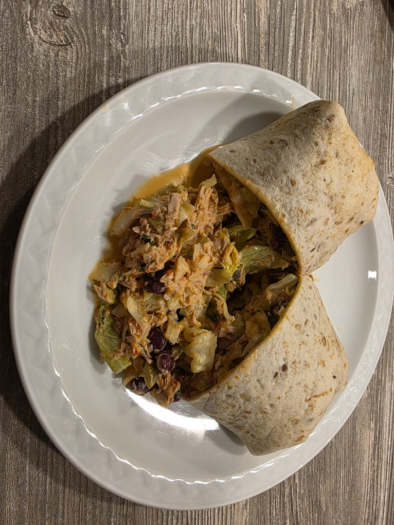 Thunfisch Salat Wraps mit Kidneybohnen
