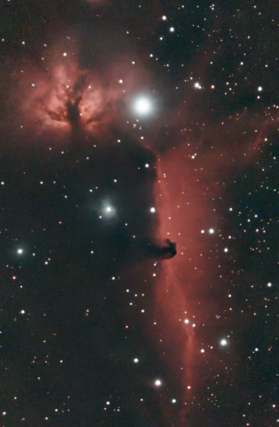 Pferdekopfnebel (IC 434) und Flammennebel (NGC 2024)