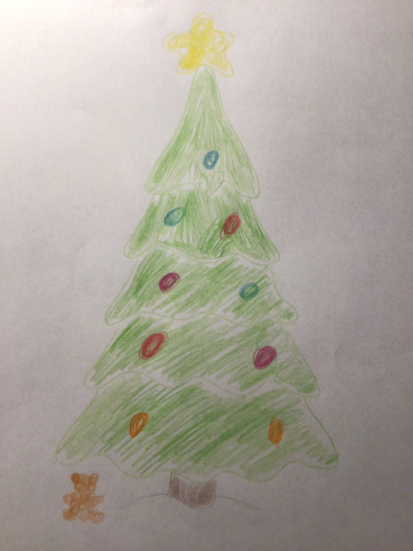 Weihnachtsbaum mit Teddybär