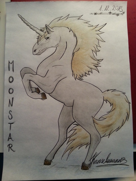 Moonstar 01.12.2013 gezeichnet für die kleine Tochter meines Arbeitskollegen