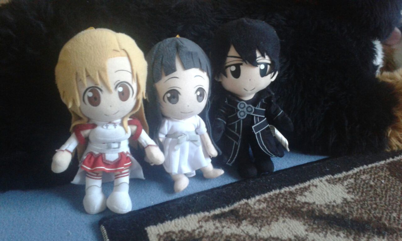 Meine SAO Plüschis (Asuna, Yui, Kirito)