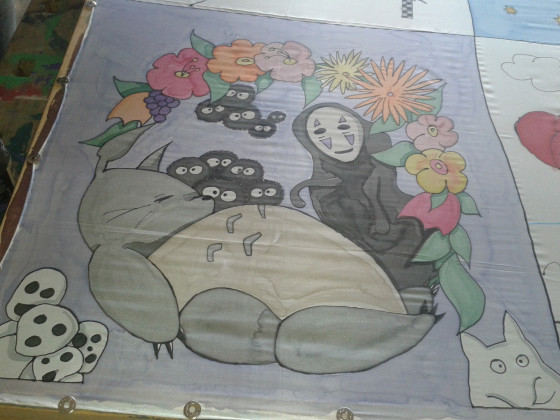 Seidenmalerei - Totoro