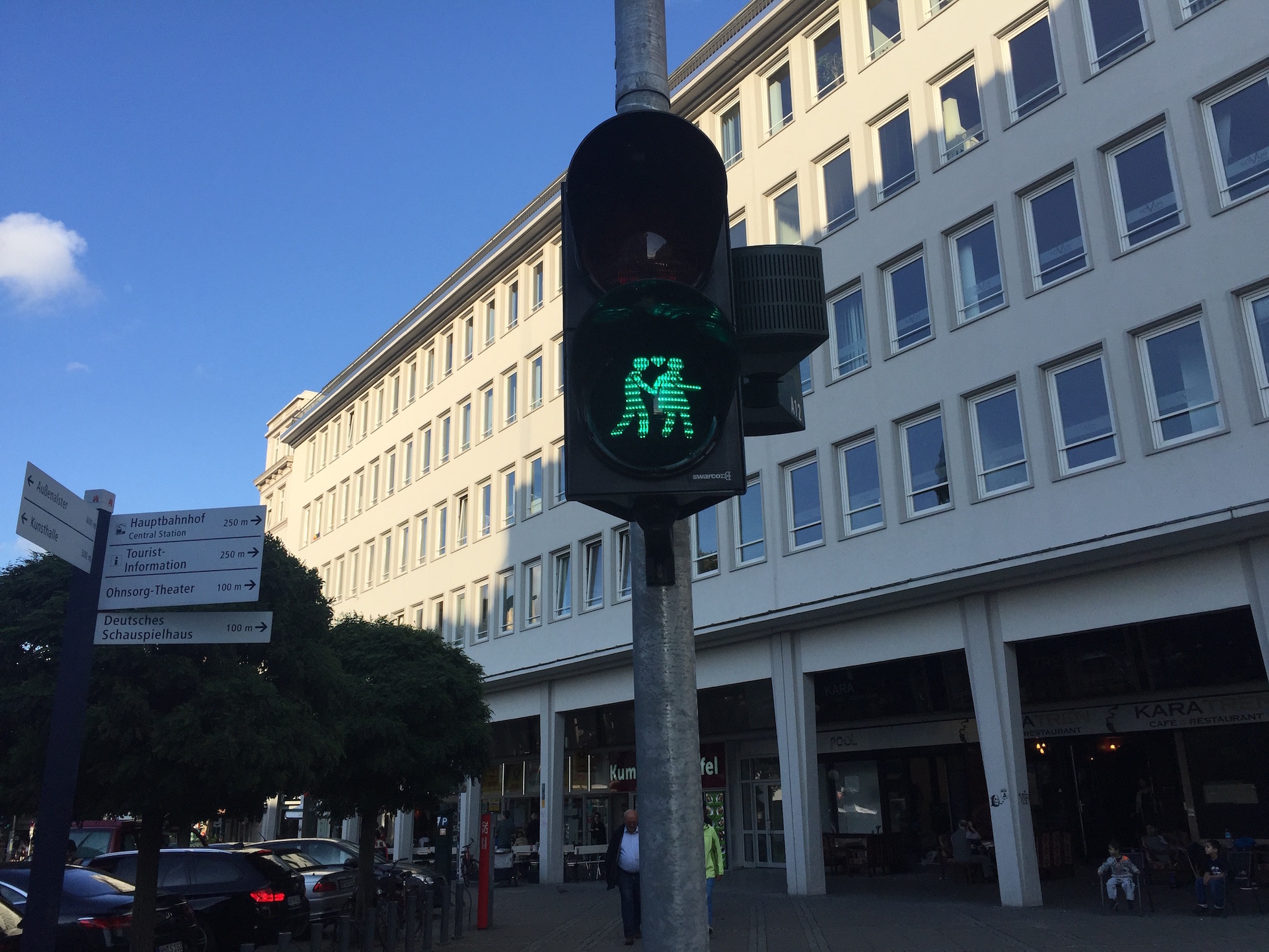 Ampel für Pärchen - Kirchenallee in St. Georg Hamburg