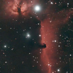 Pferdekopfnebel (IC 434) und Flammennebel (NGC 2024)
