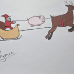 Der Weihnachtsmann, das Acgschwein und Rudolph