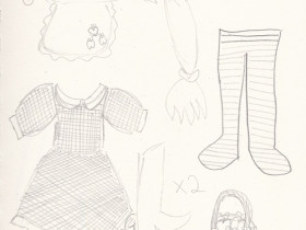 Applejack Maid - Dress Skizze